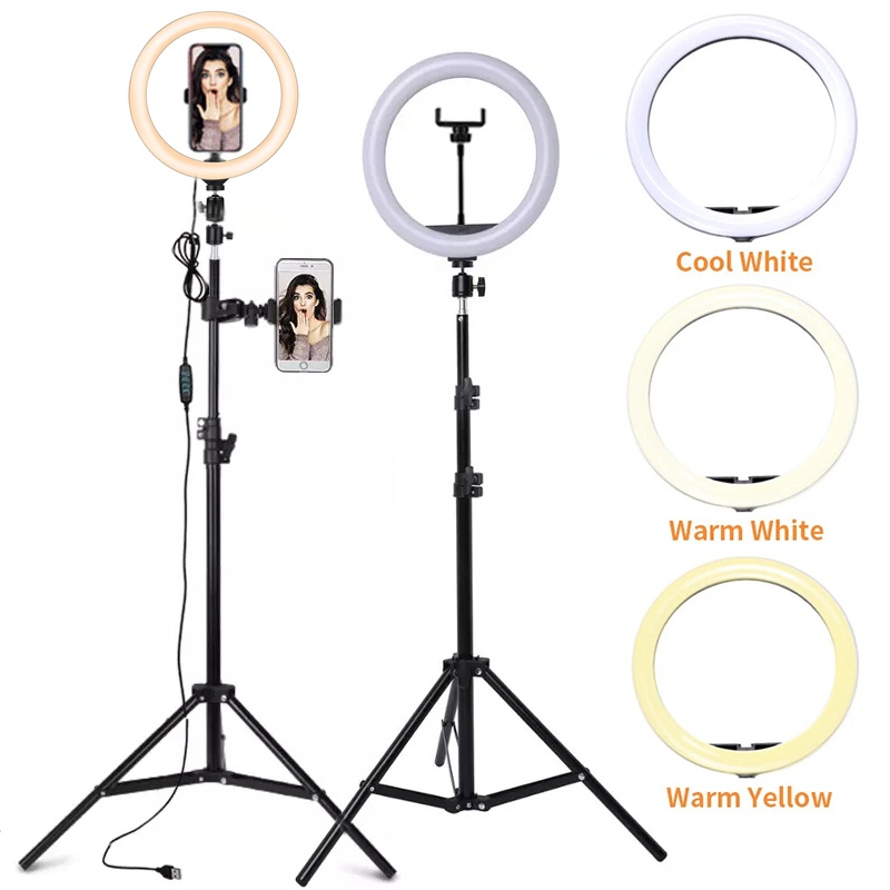 Photography Lighting System - 6/10/12 Inch LED Selfie Ring Light