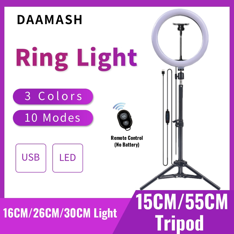 Photography Lighting Circle - 16cm/26cm/30cm LED Selfie Ring Lighting Photographic