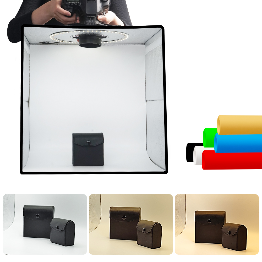 Photography Lighting Kit Portable - Lightdow Dimmable Photo Box LED Light