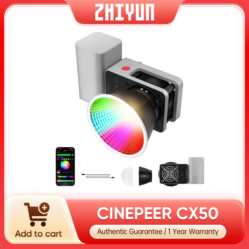 Zhiyun CINEPEER CX50 RGB Video - Photography Lighting Kit Portable ulasan dan harga