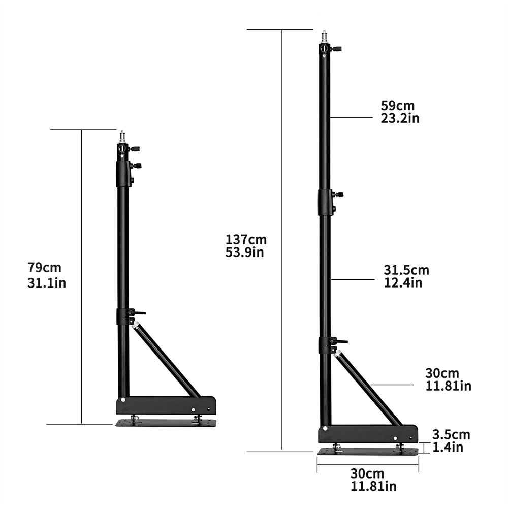 100/135/ 170cm Wall Mounting T - Photography Lighting System ulasan dan harga