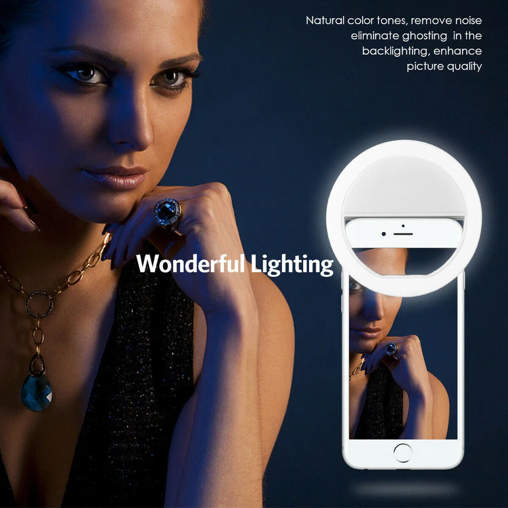 Rechargeable Clip On Selfie Ri - Quality Photography Lighting ulasan dan harga