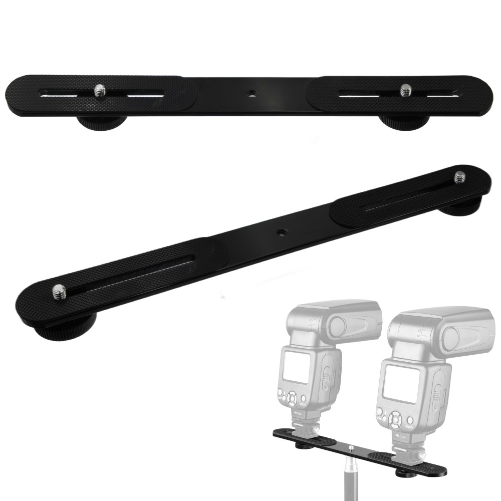 Dual Flash Bracket 1/4'' Screw - Photography Lighting Diagram ulasan dan harga