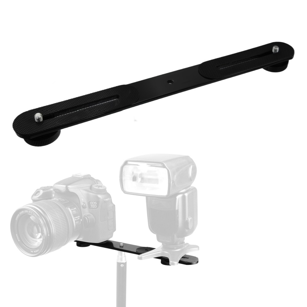 Dual Flash Bracket 1/4'' Screw - Photography Lighting Diagram ulasan dan harga