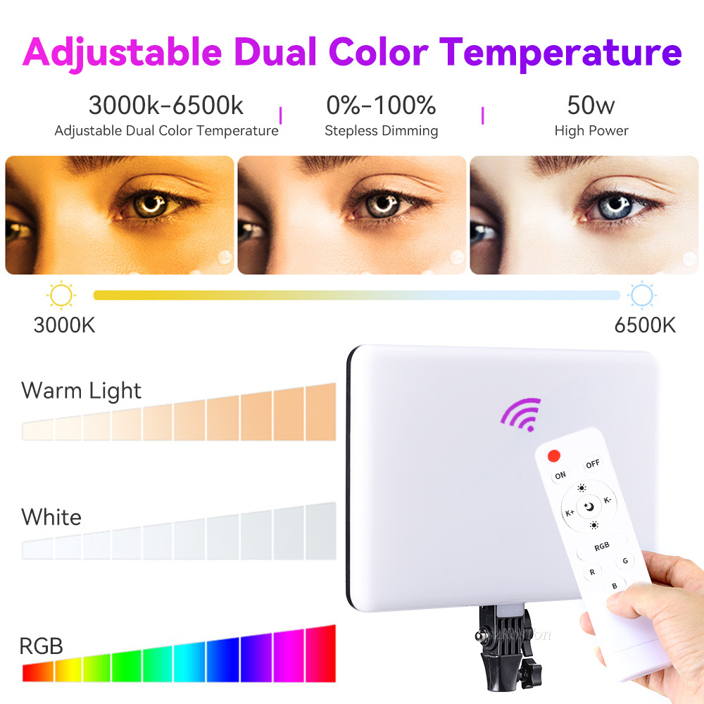 RGB 14'' LED Video Light Remot - Photography Lighting Board ulasan dan harga