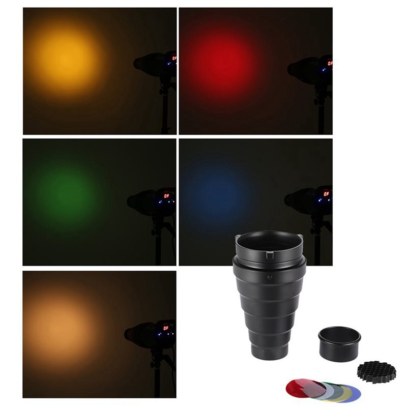 A52T 3X Conical Snoot With Hon - Honeycomb Grid Filter ulasan dan harga
