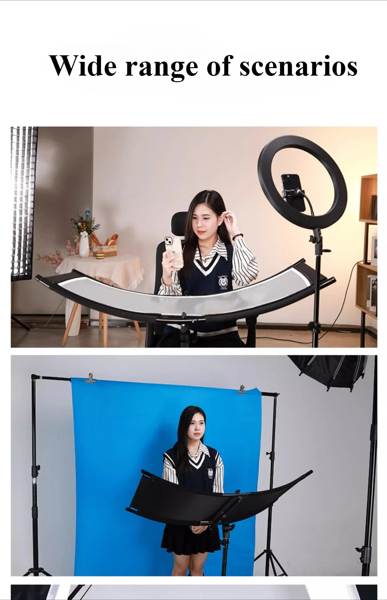 4-Color Cloth U-Type Reflector - Photography Types Of Lighting ulasan dan harga
