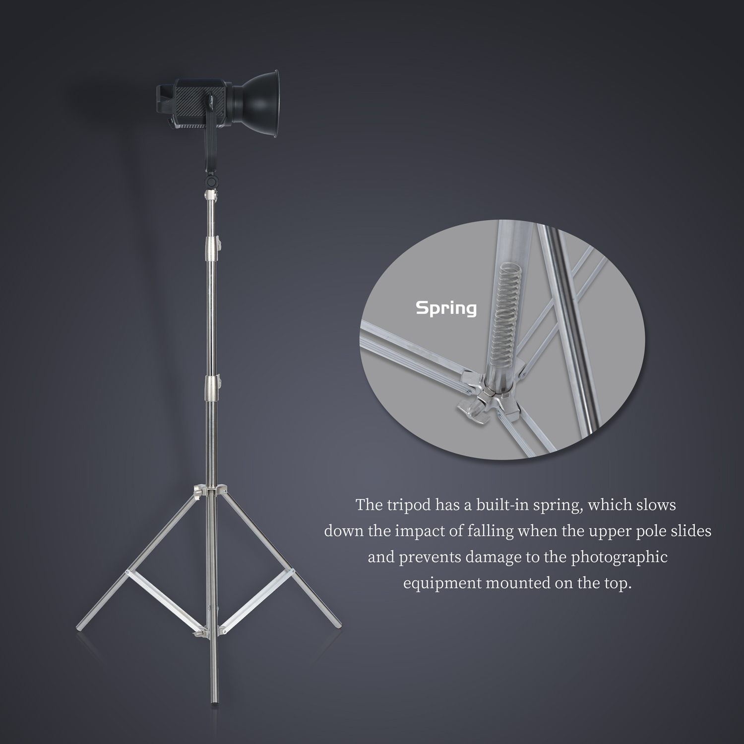 SH 2.8M Stainless Steel Light  - Photography Lighting System ulasan dan harga