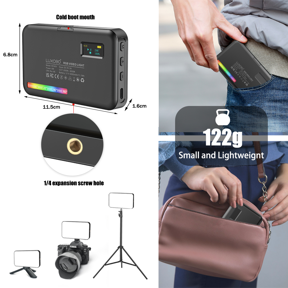 LUXCEO V10 PRO Video Light RGB - Photography Lighting Board ulasan dan harga