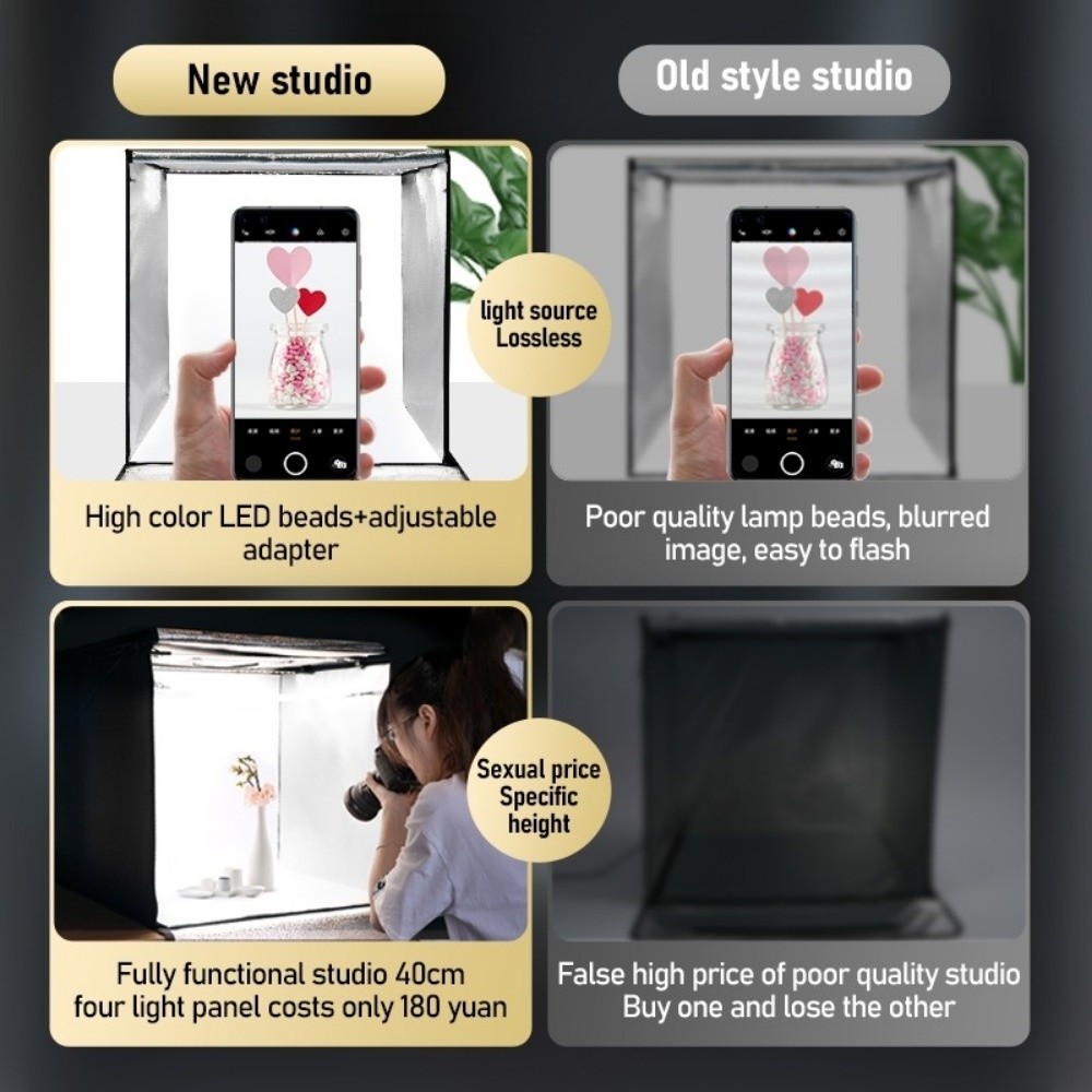 45/65cm LED Soft Light Box Min - Photography Lighting Board ulasan dan harga