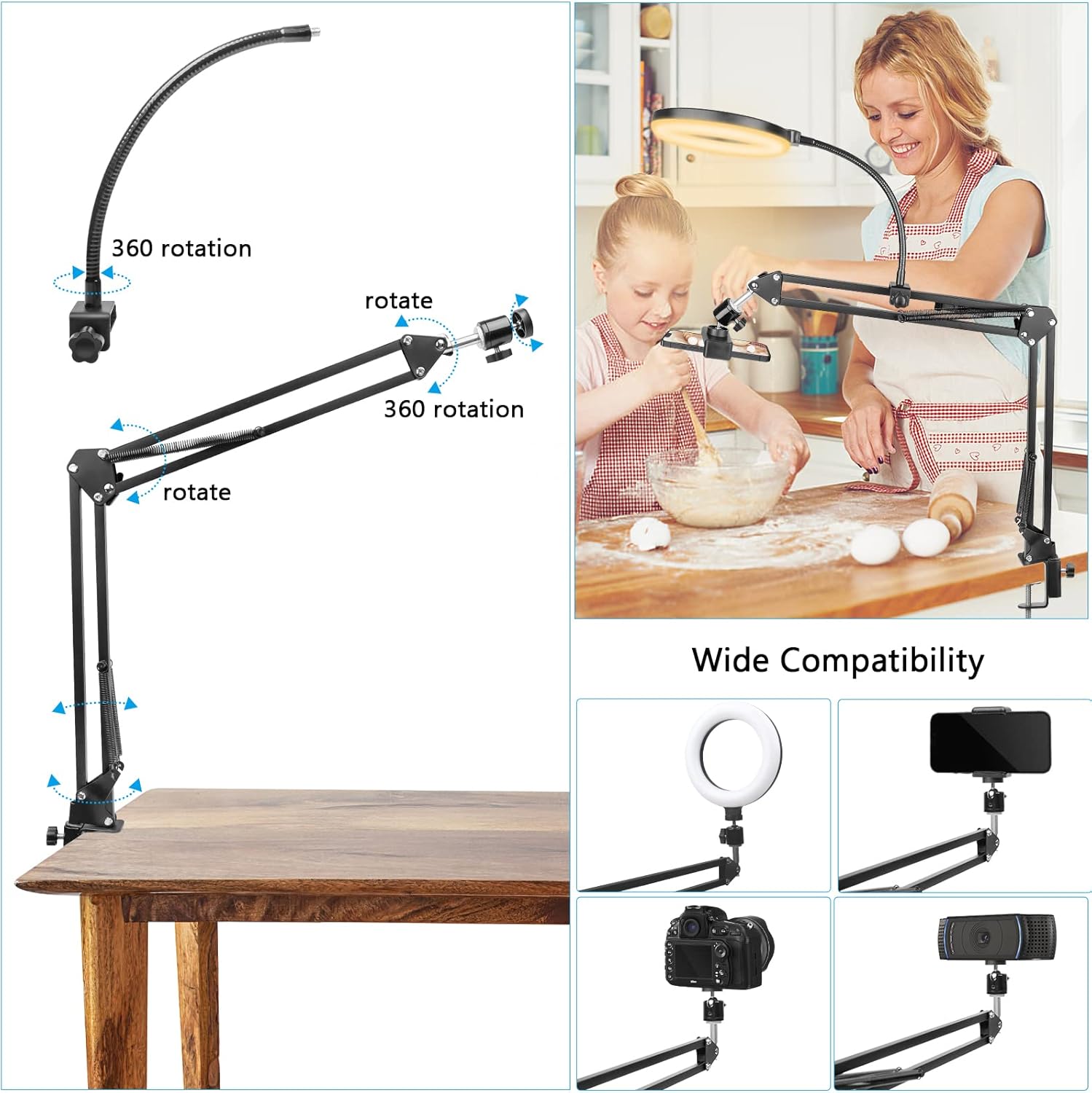 Ring Light with Stand and Phon - Photography Lighting Circle ulasan dan harga
