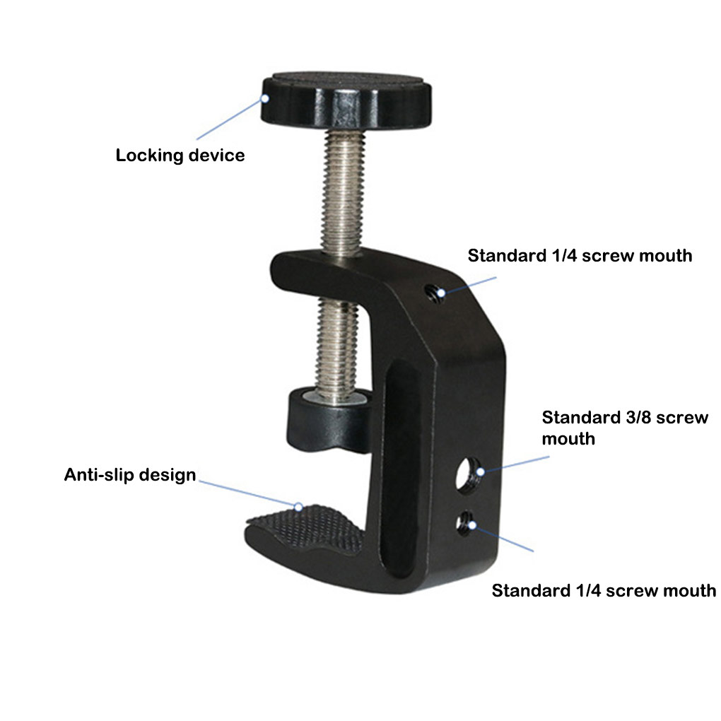 C- Shaped Clamp Aluminum Alloy - Photography Types Of Lighting ulasan dan harga