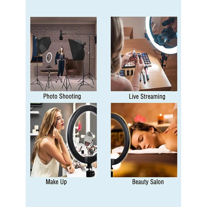 Desiontal 26cm Ring Light with - Photography Lighting Circle ulasan dan harga