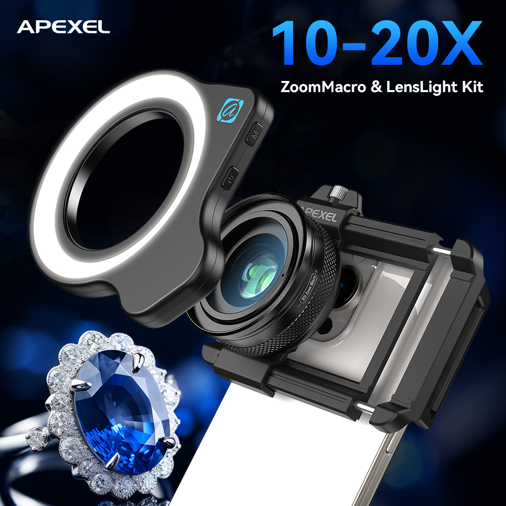 APEXEL 10-20X Adjustable Zoom  - Photography Lighting For Jewelry ulasan dan harga