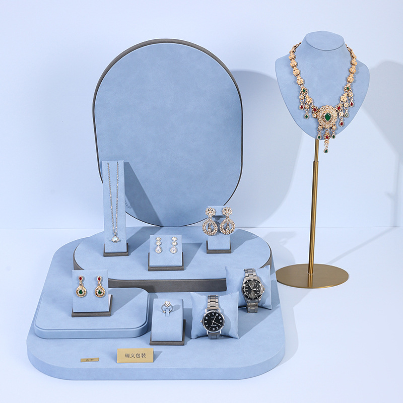 Light Blue Microfiber Jewelry  - Photography Lighting Set ulasan dan harga