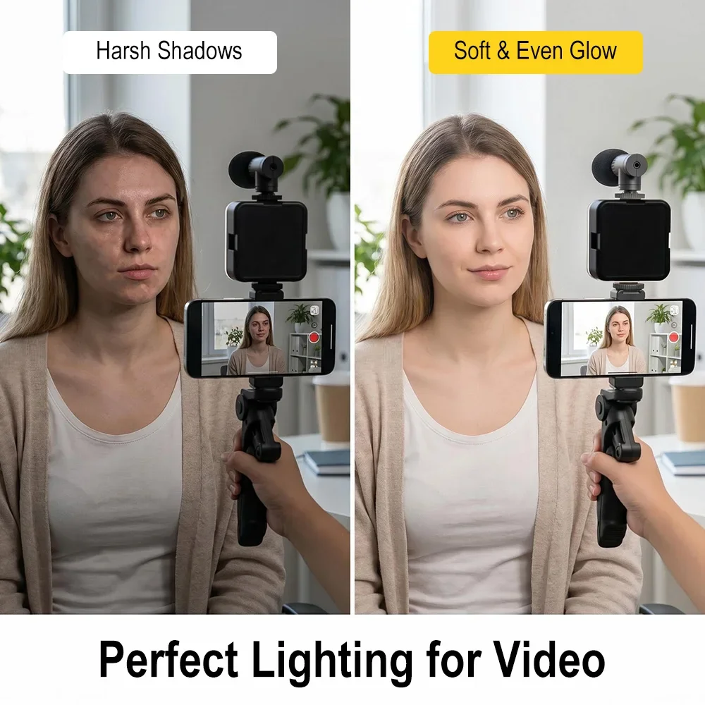 Smartphone Vlogging Kit Led Vi - Photography Lighting Kit Portable ulasan dan harga