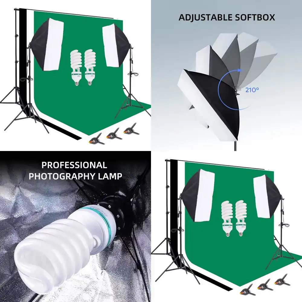 1 Photo Studio Equipment 2.6*3 - Photography Lighting Kit Portable ulasan dan harga