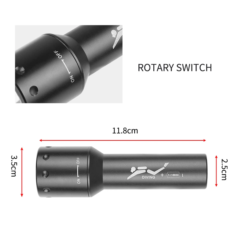 New T6 LED Diving Torch Long-R - Lighting In Photography ulasan dan harga
