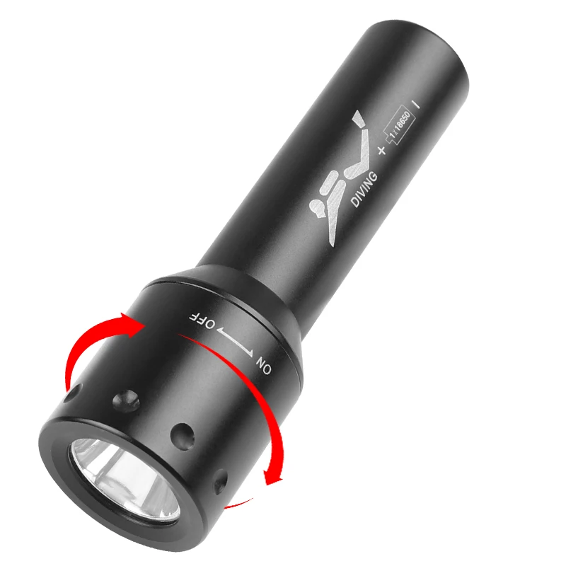 New T6 LED Diving Torch Long-R - Lighting In Photography ulasan dan harga
