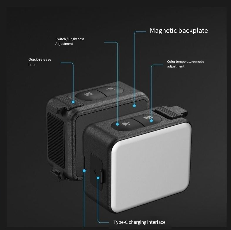 TELESIN Magnetic Fill Light Fo - Photography Lighting Kit Portable ulasan dan harga