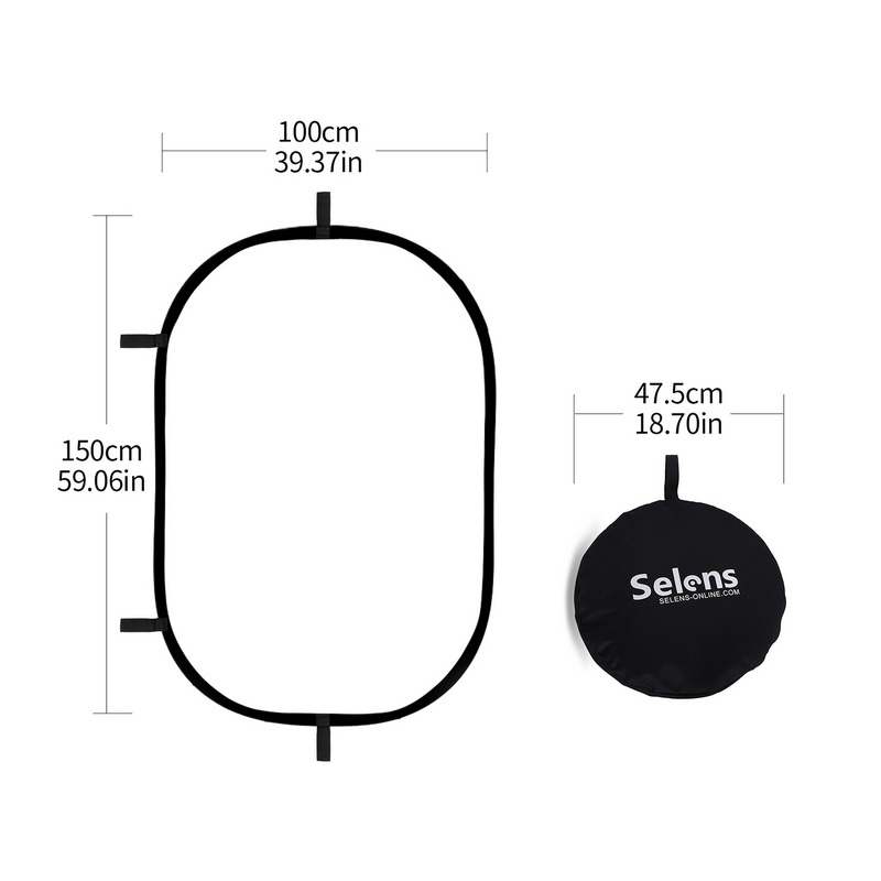 100X150CM Foldable Oval Reflec - Photography Lighting Board ulasan dan harga