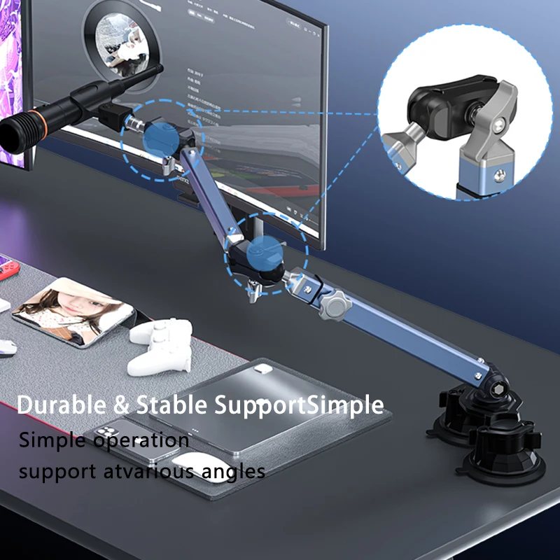 Professional Dual Suction Cup  - Boom Arm Stand ulasan dan harga