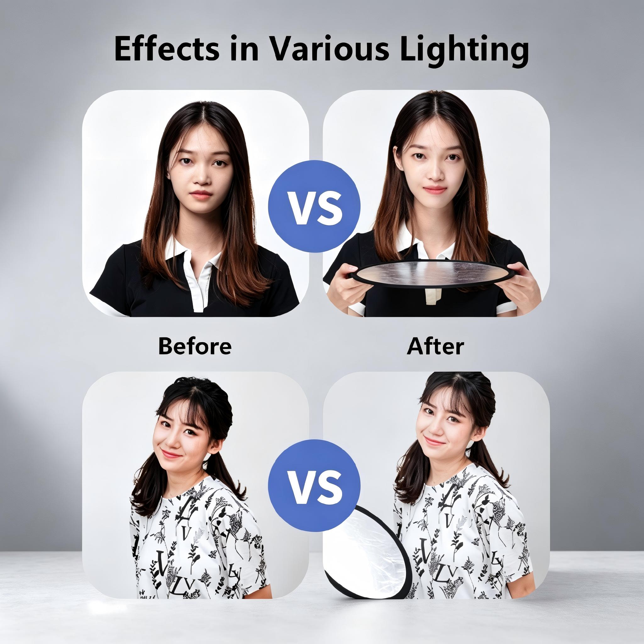 2-in-1 Dual Sided Gold Silver  - Photography Lighting Kit Portable ulasan dan harga