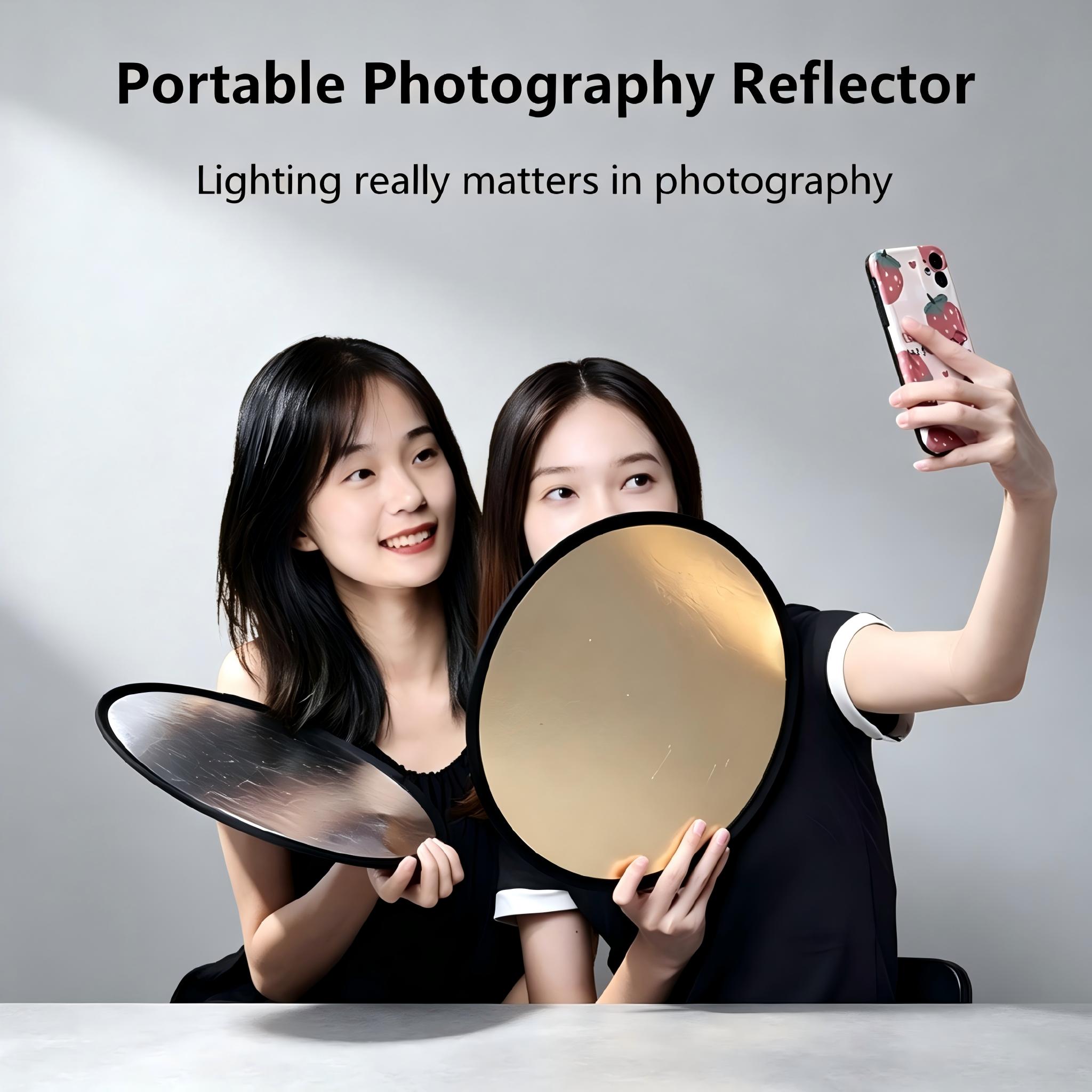 2-in-1 Dual Sided Gold Silver  - Photography Lighting Kit Portable ulasan dan harga