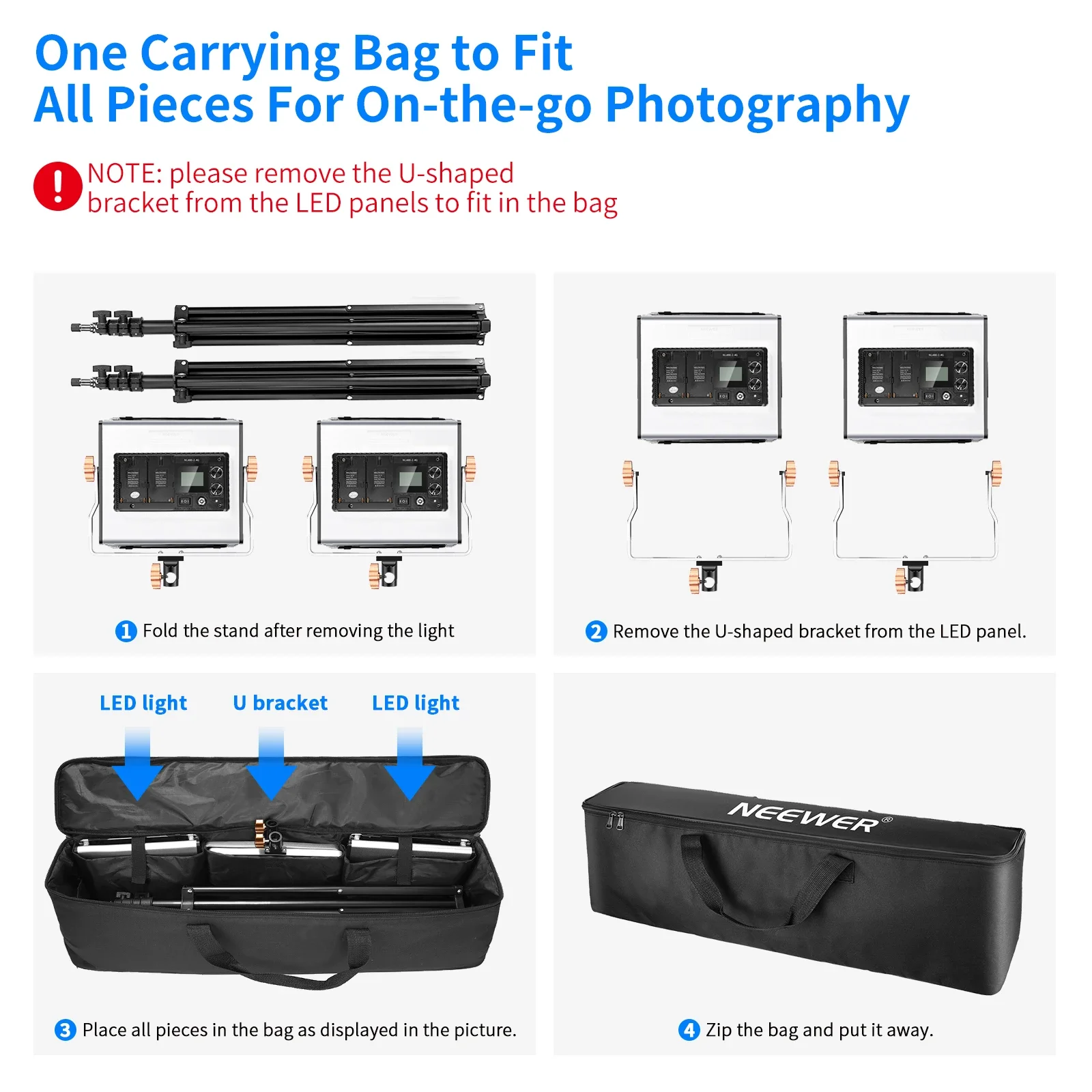 Neewer 2 Packs Advanced 2.4G 4 - Photography Lighting Kit Neewer ulasan dan harga
