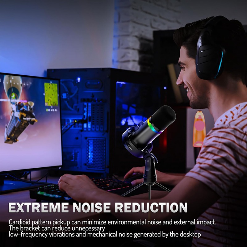 USB Gaming Microphone with Boo - Boom Arm Stand ulasan dan harga