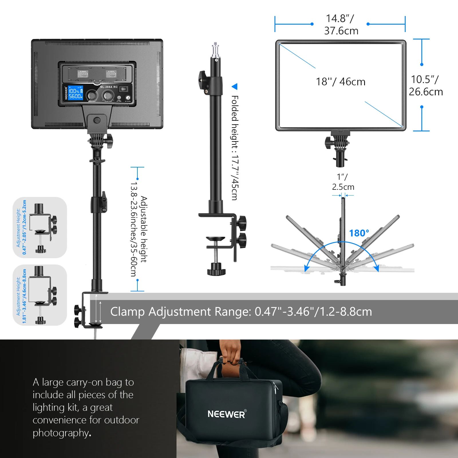 Neewer Desk Mount LED Video Li - Photography Lighting Kit Neewer ulasan dan harga