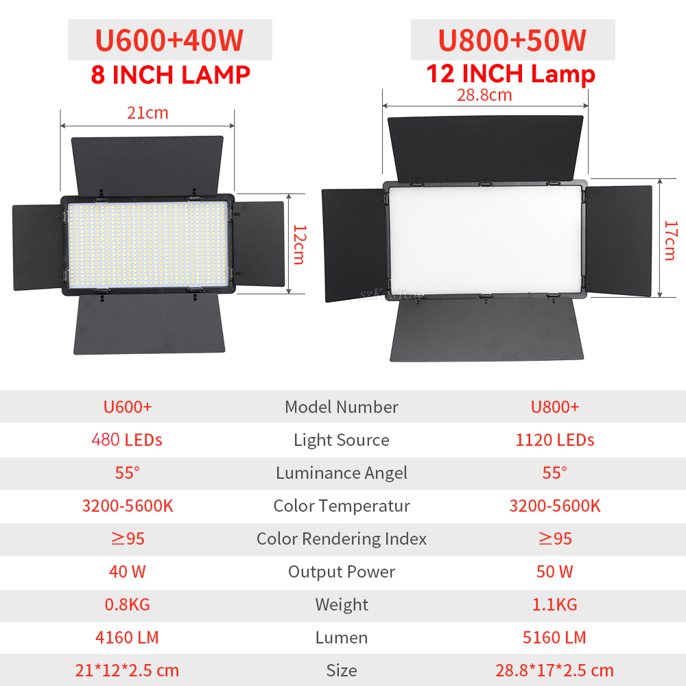 U800 U600 LED Photo Studio Vid - Photography Lighting System ulasan dan harga